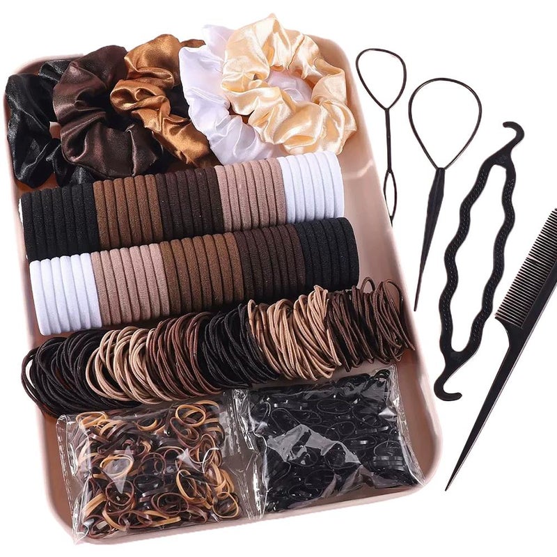 Bestselling children's hair accessory set: simple hair ties, ponytail hair clips, elastic hair rope